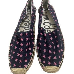 Sam Edelman womens Verona blue and pink stars espadrille flats size 9